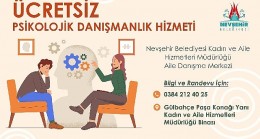 Nevşehir Belediyesi Aile Danışma Merkezi'nde ücretsiz Psikolojik Danışmanlık Hizmeti