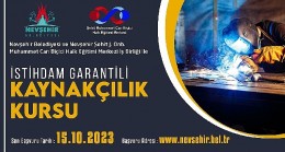 İstihdam garantili kaynakçılık kursu için başvurular başladı