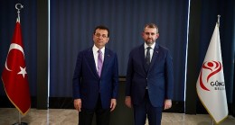 Ekrem İmamoğlu, Güngören Belediye Başkanı Bünyamin Demir’e tebrik ziyaretinde bulundu