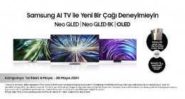 Samsung’dan AI teknolojili 2024 TV’lerde Galaxy S24 serisi telefon veya Para Yüklü Kart hediyeli Ön Sipariş Kampanyası