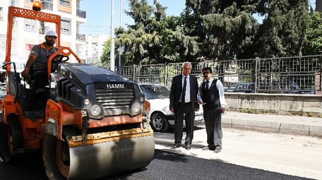 Karabağlar’da asfaltlama çalışmalar hızlandı