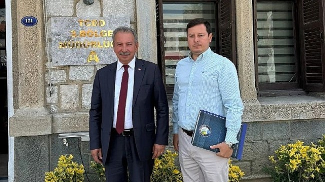 Salihli Belediye Başkanı Mazlum Nurlu TCDD İzmir 3. Bölge Müdürlüğü’nde görüşmelerde bulundu