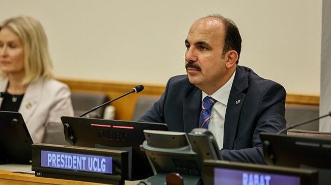 UCLG Başkanı Altay BM Genel Merkezi’nde Dünya Belediyelerine Seslendi: “Her Ortamda Filistinlilerin Sesi Olmaya Devam Edeceğiz”