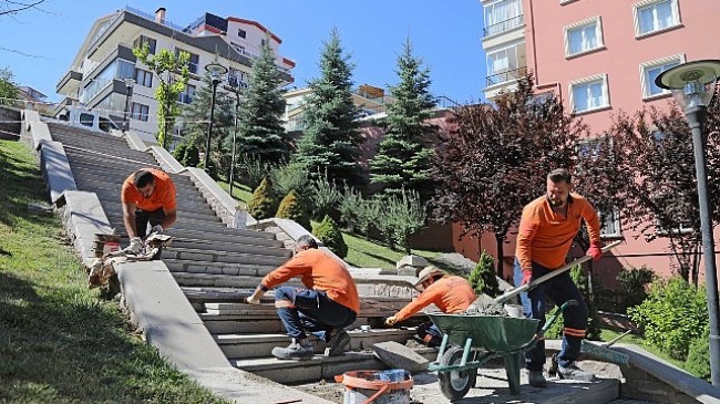 Çankaya Belediyesi, ilçe genelindeki parklarda bakım ve onarım çalışmalarını hız kesmeden sürdürüyor