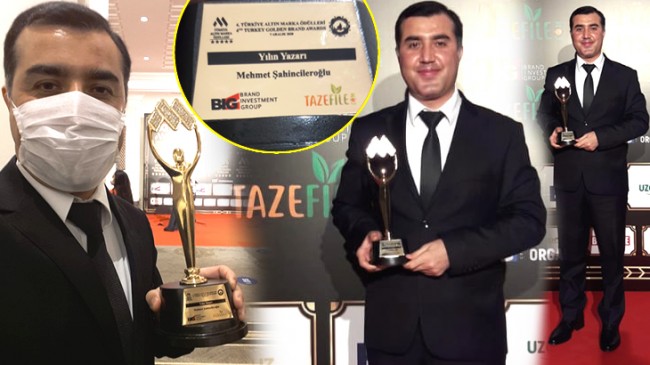 Gazeteci Yazar Mehmet Şahincileroğlu, ‘Yılın Yazarı’ ödülünü adı