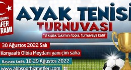 Antalya Büyükşehir 30 Ağustos Zafer Bayramında Ayak Tenisi Turnuvası Düzenleniyor
