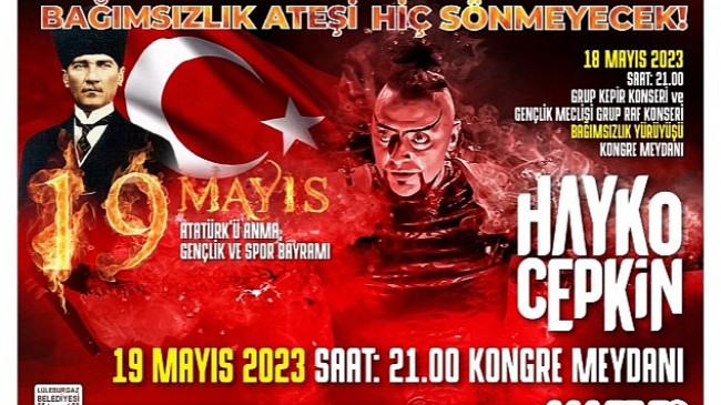 Hayko Cepkin 19 Mayıs'ta Lüleburgaz'da!