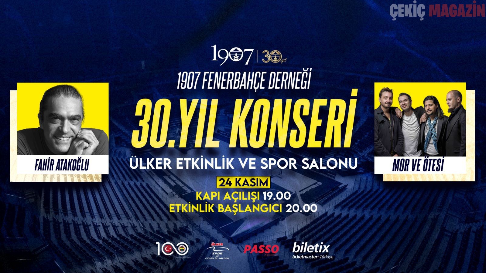 1907 FENERBAHÇE DERNEĞİ’NDEN   30’UNCU YILA ÖZEL KONSER