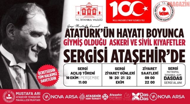 Cumhuriyetin 100’ncü yılında Atatürk’ün Orjinal Kıyafetleri Ataşehir’de