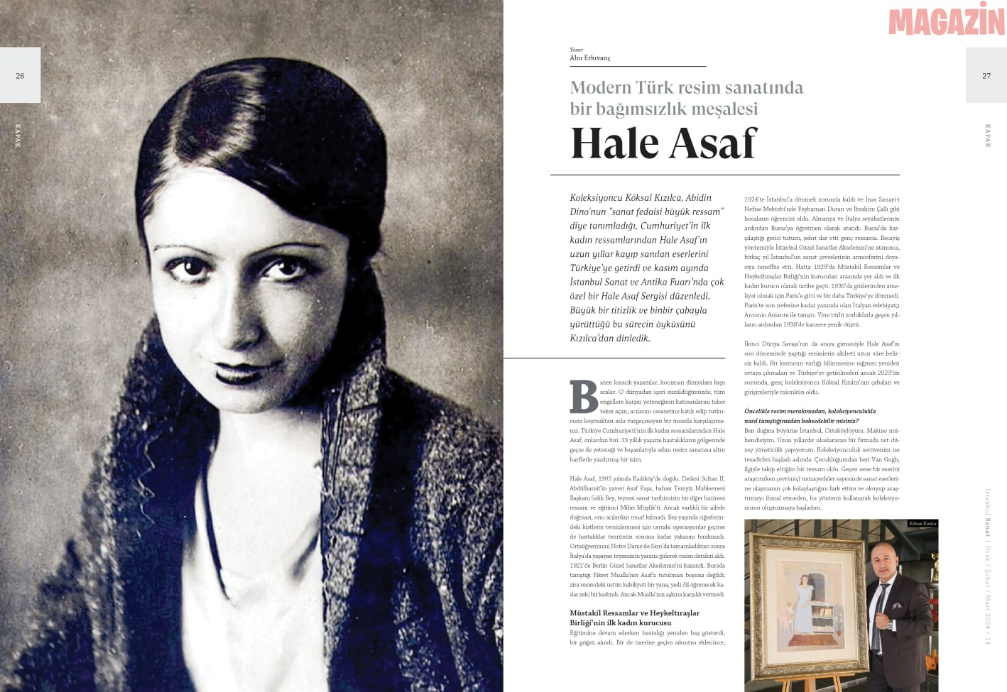 Hale Asaf’ın yaşam öyküsü,  İstanbul Sanat Dergisi’nin yeni sayısında!