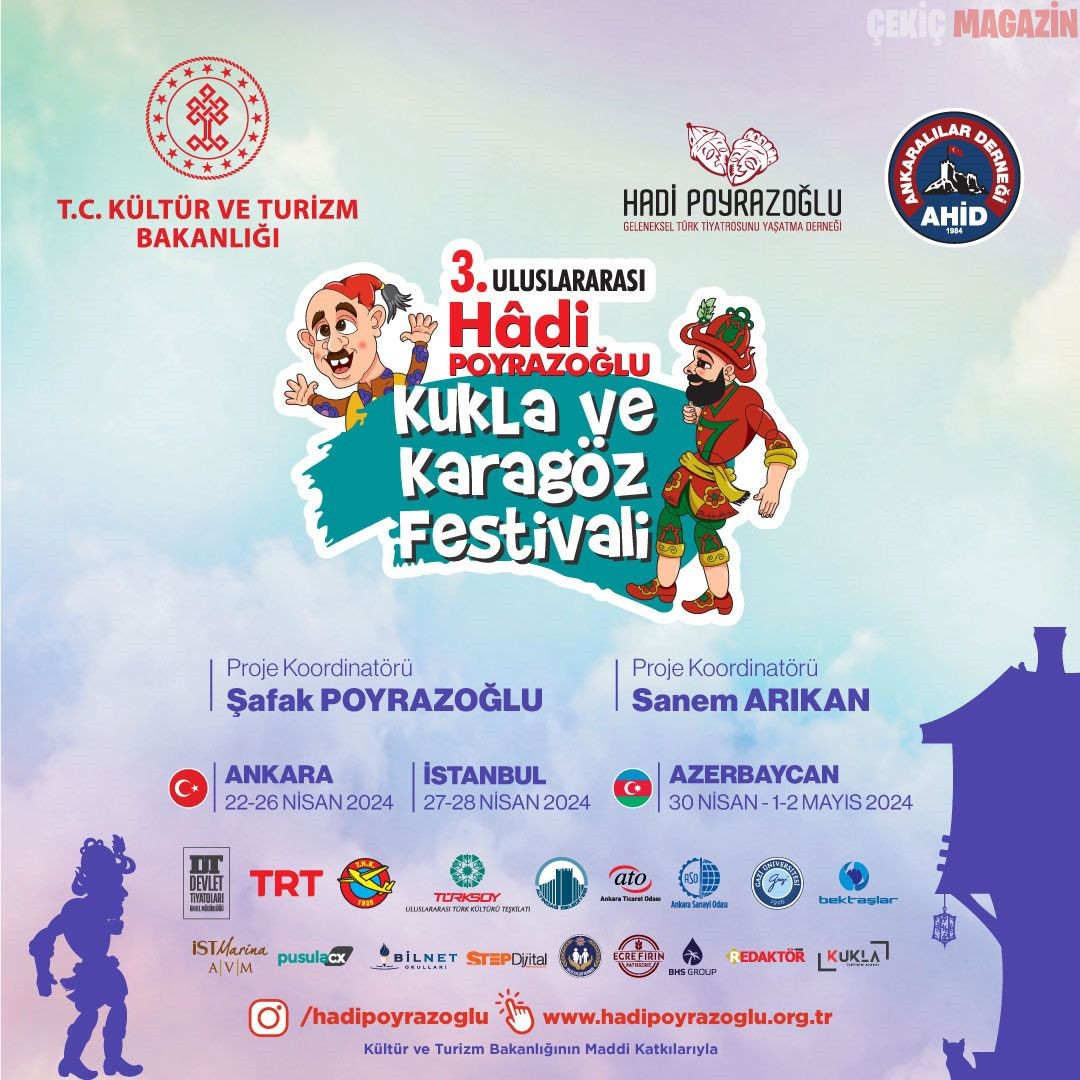 3.Uluslarası Hadi Poyrazoğlu Kukla ve Karagöz Festivali Başlıyor… 