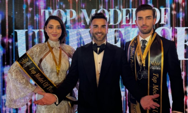  Kuzey Kıbrıs’ı temsil eden Merve Bektaş ve Furkan Ocak, Top Model of the Universe yarışmasında